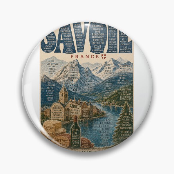 Item preview, Savoie France Alpine Lakes Mont Blanc and French Alps Heritage designed and sold by Aryabek.