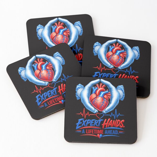 Item preview, Expert Hands, A Lifetime Ahead – Cardiac Surgeon Appreciation Design designed and sold by Tadeusz1.