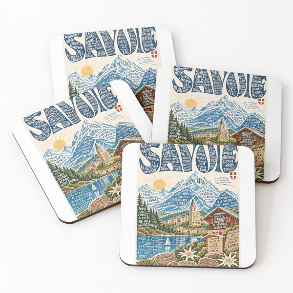 Item preview, Savoie France Mont Blanc Villages Lakes and Vanoise Mountains designed and sold by Aryabek.