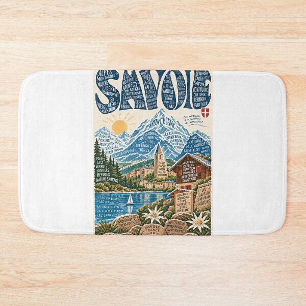 Item preview, Savoie France Mont Blanc Villages Lakes and Vanoise Mountains designed and sold by Aryabek.