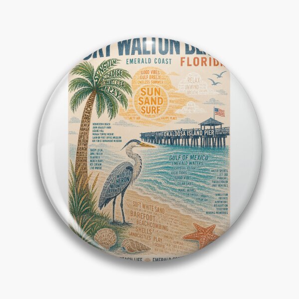 Item preview, Fort Walton Beach Florida Emerald Coast and Okaloosa Island designed and sold by Aryabek.