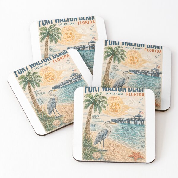 Item preview, Fort Walton Beach Florida Emerald Coast and Okaloosa Island designed and sold by Aryabek.