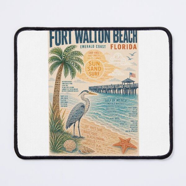 Item preview, Fort Walton Beach Florida Emerald Coast and Okaloosa Island designed and sold by Aryabek.