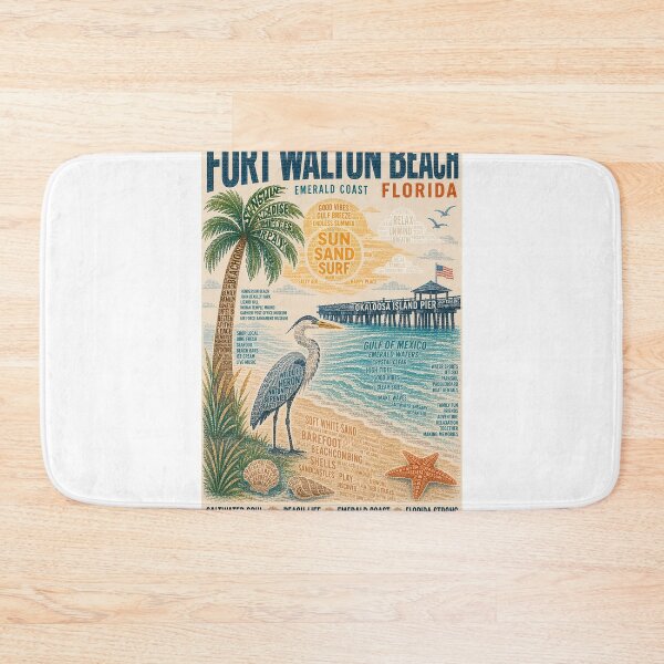 Item preview, Fort Walton Beach Florida Emerald Coast and Okaloosa Island designed and sold by Aryabek.