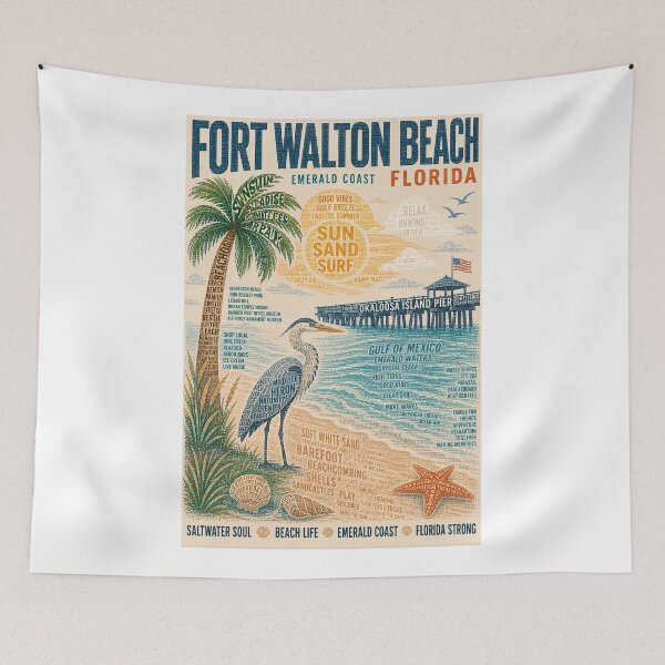 Item preview, Fort Walton Beach Florida Emerald Coast and Okaloosa Island designed and sold by Aryabek.