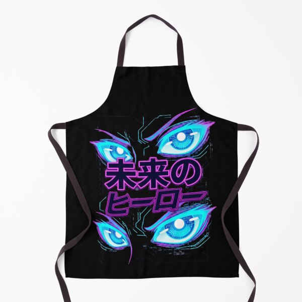 Item preview, Future Hero Japanese Kanji Anime Eyes Cyberpunk Neon Streetwear T-Shirt designed and sold by KreatoLab.