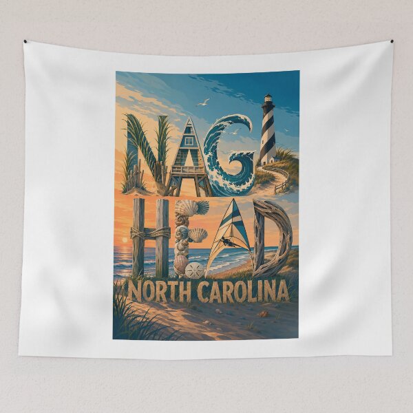 Item preview, Nags Head North Carolina Outer Banks Lighthouse Coast and Atlantic Shore designed and sold by Aryabek.