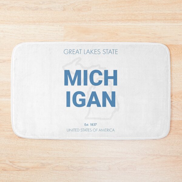 Item preview, Michigan Great Lakes State Art – Modern Typography Travel Design designed and sold by MarkedArtPrints.