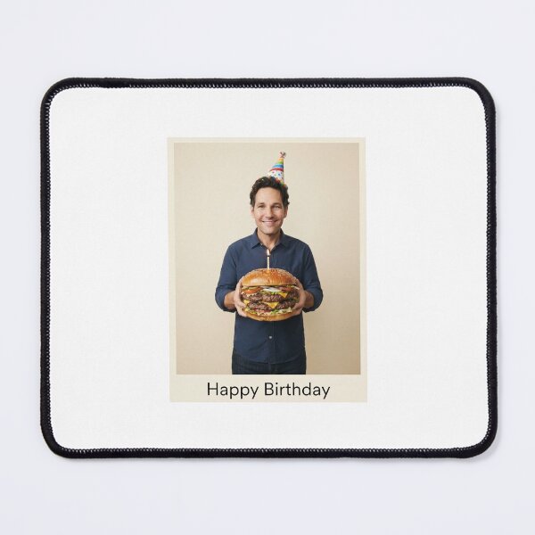 Item preview, Paul rudd birthday hamburger burger gift cake memes happy Funny prank meme  weird  designed and sold by CheeseBlueprint.