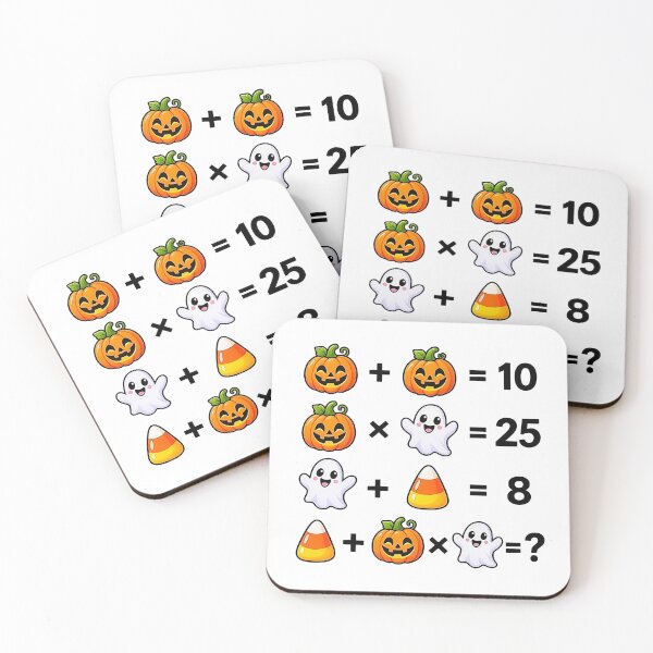 Item preview, Halloween Horror Math Equations Brain Teaser Puzzle Shapes Mania designed and sold by Shapes-Mania.