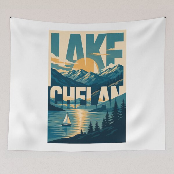 Item preview, Lake Chelan Washington Cascade Mountains and Pacific Northwest Waters designed and sold by Aryabek.