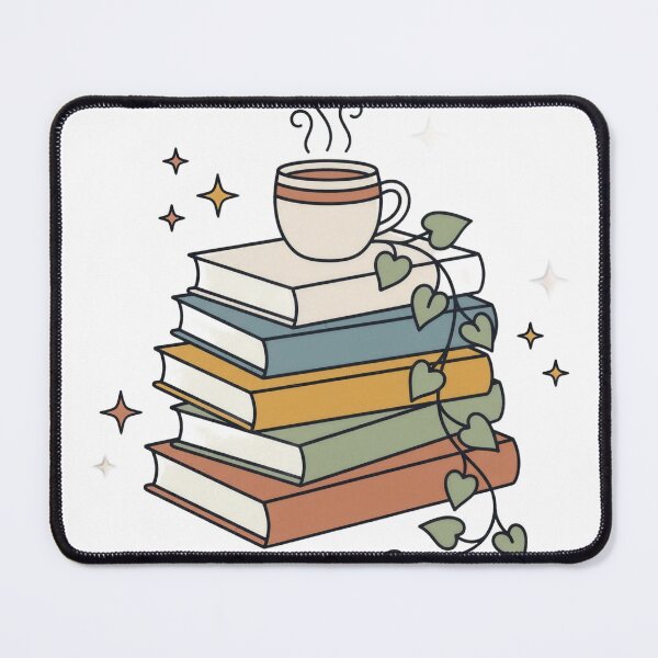 Item preview, Cosy Book Stack Coffee Boho Reader Art designed and sold by SnazzifyDigital.
