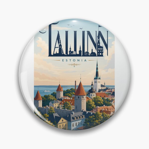 Item preview, Tallinn Estonia Old Town Towers and Baltic Sea Skyline designed and sold by Aryabek.