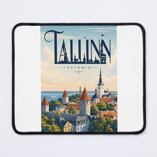 Item preview, Tallinn Estonia Old Town Towers and Baltic Sea Skyline designed and sold by Aryabek.