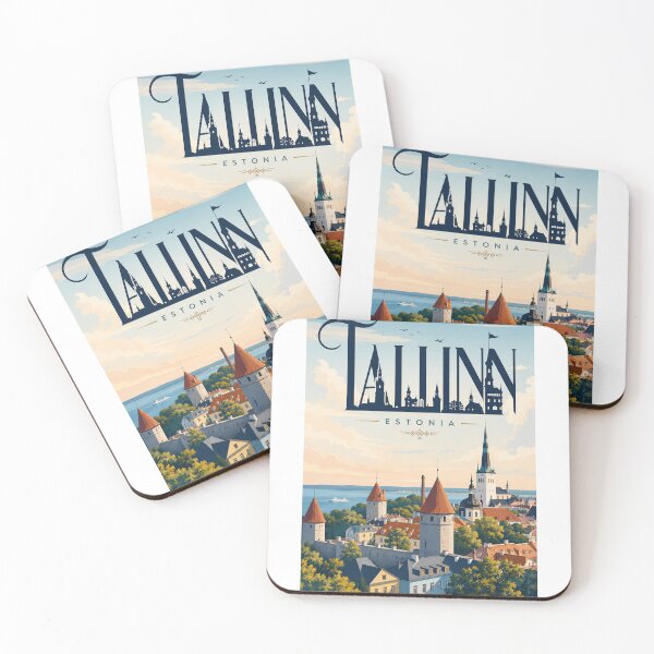Item preview, Tallinn Estonia Old Town Towers and Baltic Sea Skyline designed and sold by Aryabek.