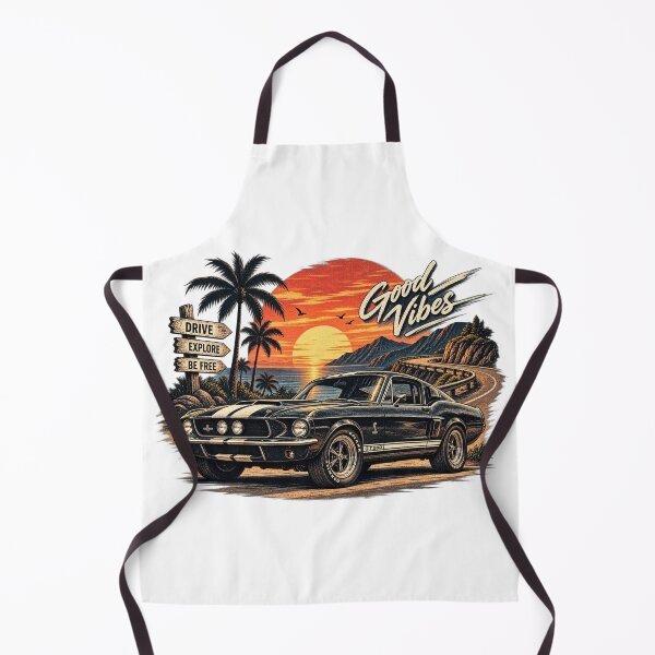 Item preview, Vintage Muscle Car Sunset – Retro Road Trip T-Shirt Design designed and sold by LarkLeaf.