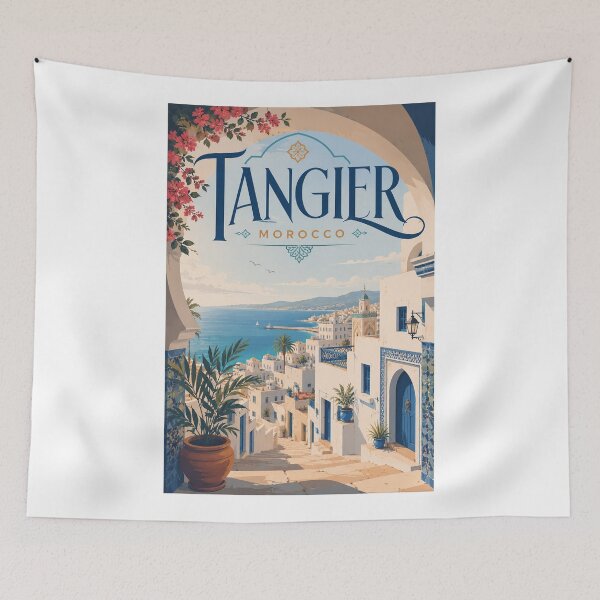 Item preview, Tangier Morocco Mediterranean Medina and Strait of Gibraltar designed and sold by Aryabek.