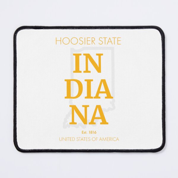 Item preview, Indiana Hoosier State Art – Modern Typography Travel Design designed and sold by MarkedArtPrints.