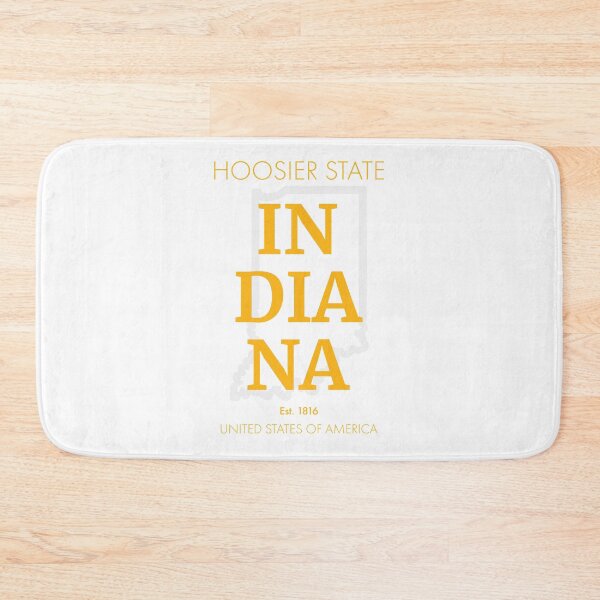 Item preview, Indiana Hoosier State Art – Modern Typography Travel Design designed and sold by MarkedArtPrints.