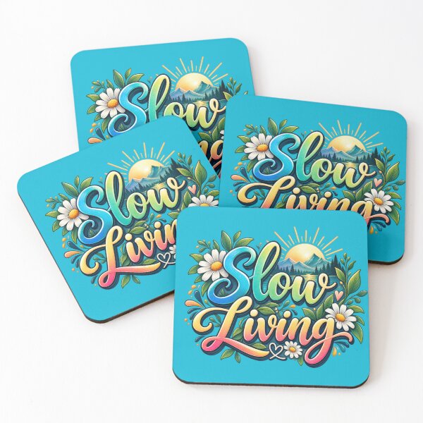 Item preview, Slow Living Typography Sticker  designed and sold by Hari Arts.