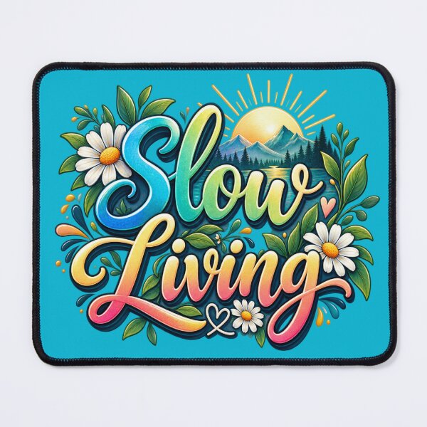 Item preview, Slow Living Typography Sticker designed and sold by Hari Arts.