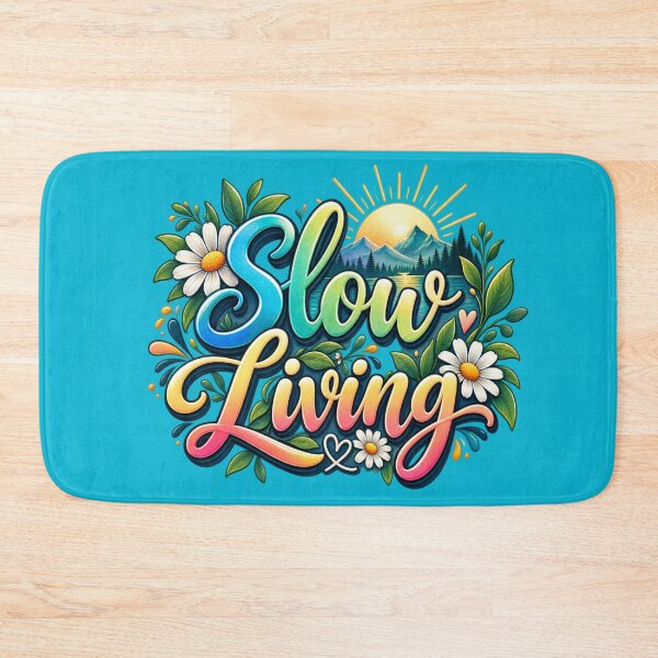 Item preview, Slow Living Typography Sticker  designed and sold by Hari Arts.