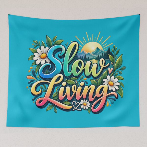 Item preview, Slow Living Typography Sticker  designed and sold by Hari Arts.