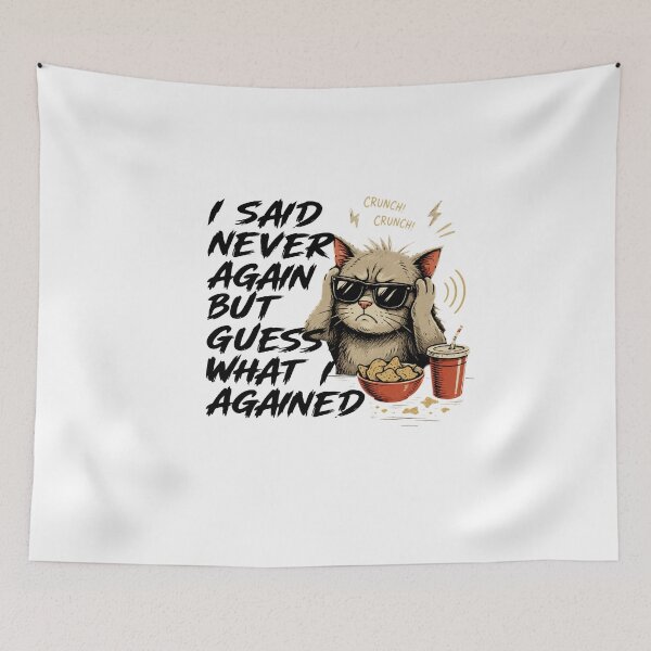 Item preview, I Said Never Again But Guess What I Agained – Funny Relatable Meme Typography T-Shirt Design designed and sold by Artimax-Studio.