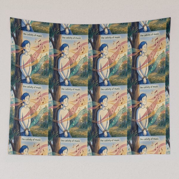 Item preview, The Captivity of Music Whimsical Felsefi Art Print designed and sold by Breezes-of-Ida.