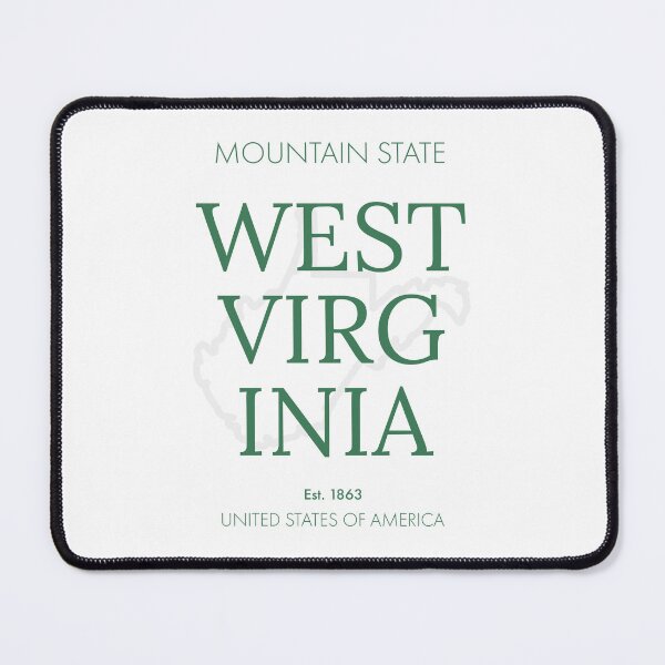Item preview, West Virginia, Modern Typographic Wall Art designed and sold by MarkedArtPrints.