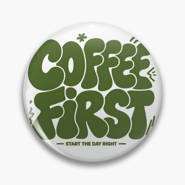 Item preview, Coffee First Start The Day Right Vintage Groovy Olive Green Graphic designed and sold by DesignArtist.ia.