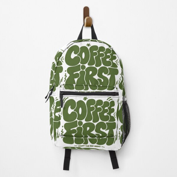 Item preview, Coffee First Start The Day Right Vintage Groovy Olive Green Graphic designed and sold by DesignArtist.ia.