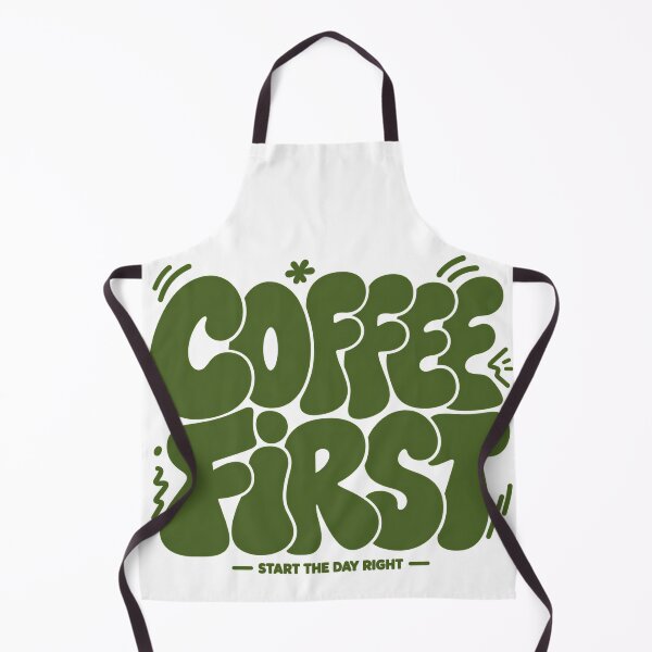 Item preview, Coffee First Start The Day Right Vintage Groovy Olive Green Graphic designed and sold by DesignArtist.ia.