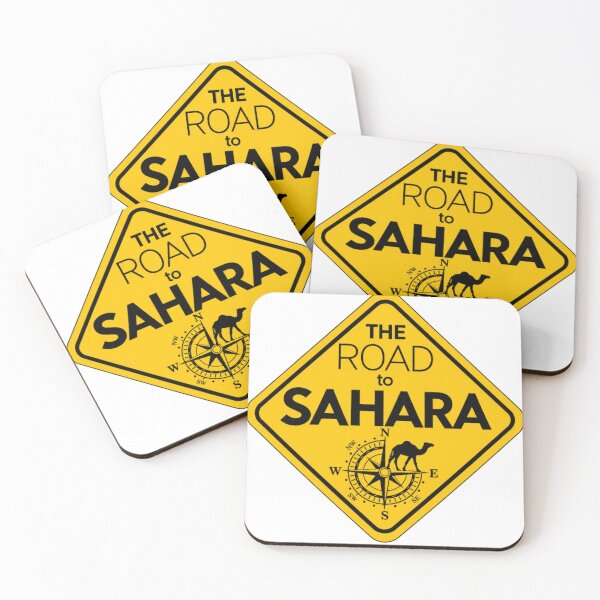 Item preview, Sahara Compass Camel Road Sign – Desert Adventure Yellow Sign Design designed and sold by SAHARA WANDERLUST.