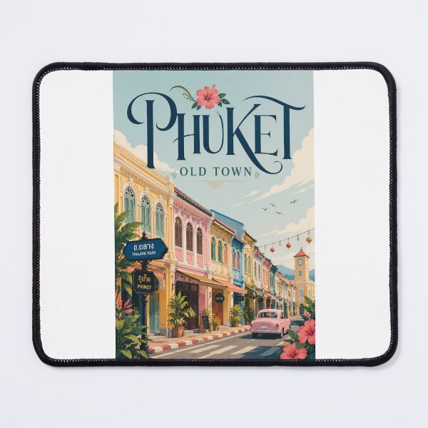 Item preview, Phuket Old Town Thalang Road Sino Portuguese Streetscape Thailand designed and sold by Places On Earth.