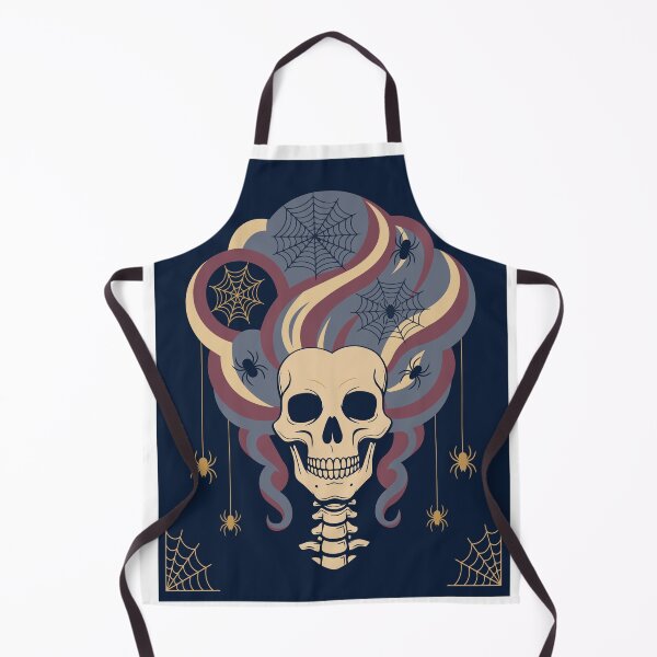 Item preview, Halloween Skull Spider Web Retro Design designed and sold by ArtNova17.