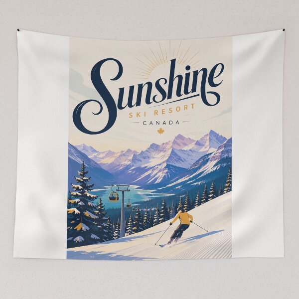 Item preview, Sunshine Village Canadian Rockies Ski Slopes Near Banff Alberta designed and sold by Places On Earth.