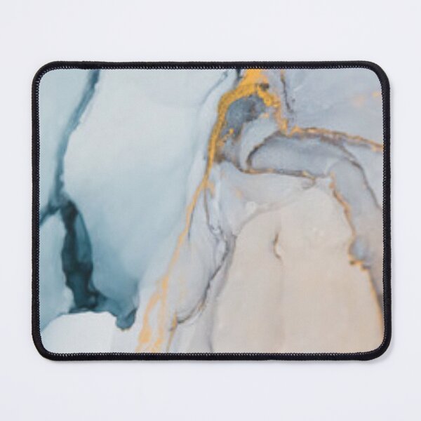 Item preview, Blue and Gold Alcohol Ink Abstract Marble Texture Wall Art designed and sold by LuxocaDesigns24.
