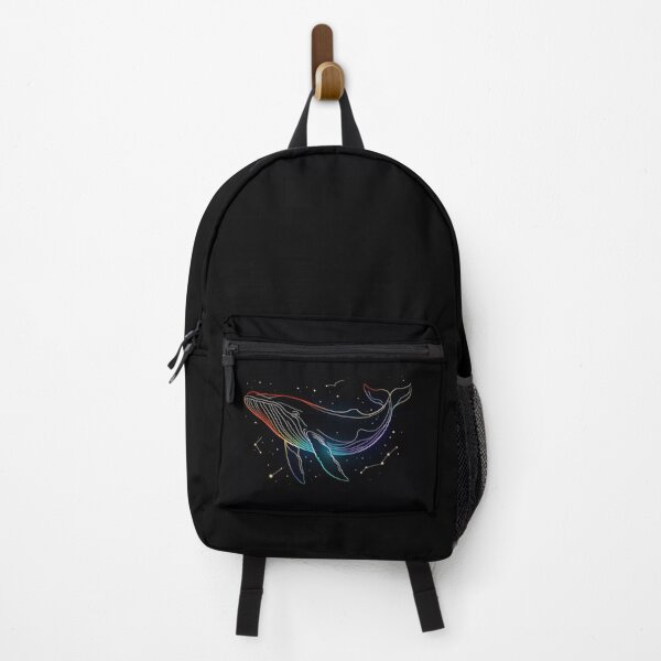 Item preview, Neon Cosmic Whale Rainbow Line Art Space designed and sold by FestivityFinds.