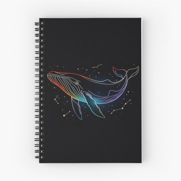 Artikelvorschau, Neon Kosmischer Wal Regenbogen Linienkunst Raum entworfen und verkauft von FestivityFinds.