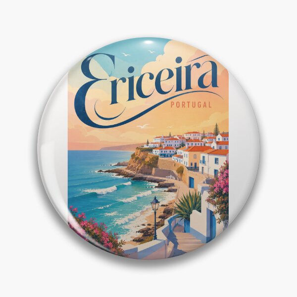 Item preview, Ericeira Portugal Atlantic Coast Cliffs and Whitewashed Village designed and sold by Places On Earth.