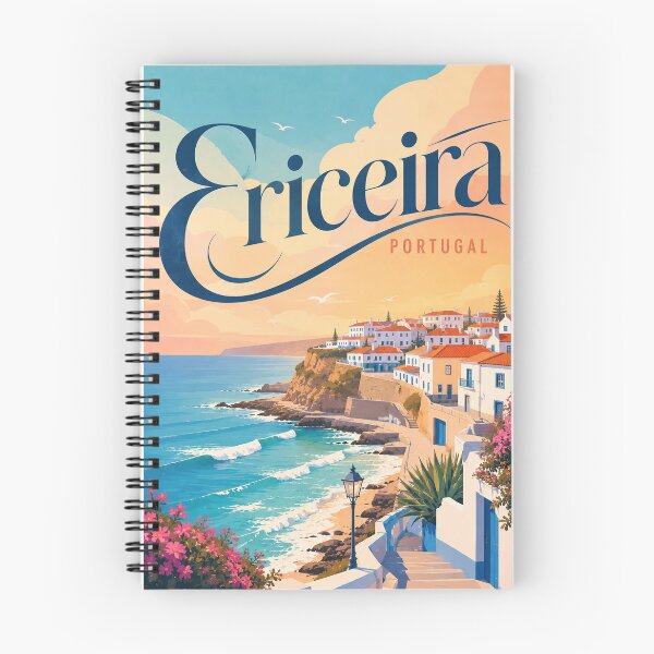 Item preview, Ericeira Portugal Atlantic Coast Cliffs and Whitewashed Village designed and sold by Places On Earth.