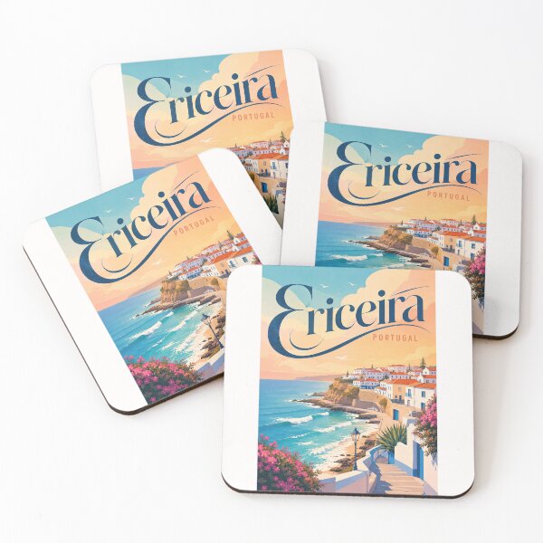 Item preview, Ericeira Portugal Atlantic Coast Cliffs and Whitewashed Village designed and sold by Places On Earth.