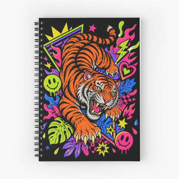 Item preview, Retro Neon Roaring Tiger Pop Art designed and sold by Skyrocketz.