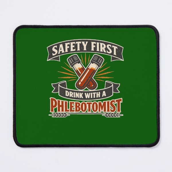 Item preview, Safety First Drink With A Phlebotomist Vintage Funny designed and sold by Timeless Junction.