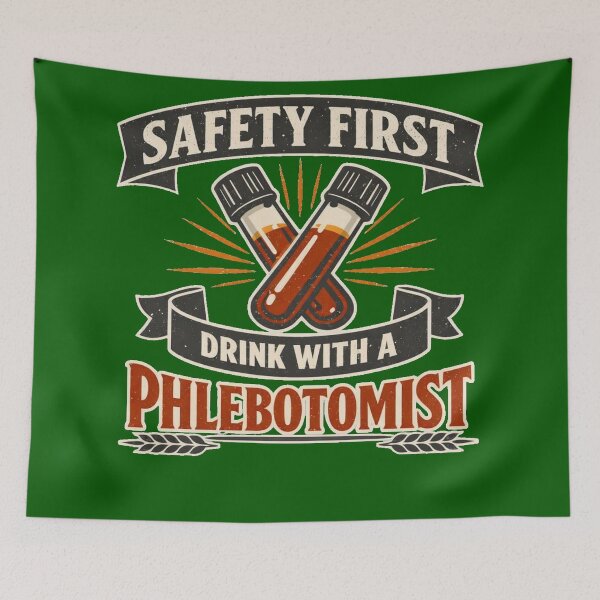Item preview, Safety First Drink With A Phlebotomist Vintage Funny designed and sold by Timeless Junction.
