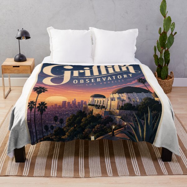 Item preview, Griffith Observatory Los Angeles Sunset with Hollywood Hills Skyline designed and sold by Places On Earth.