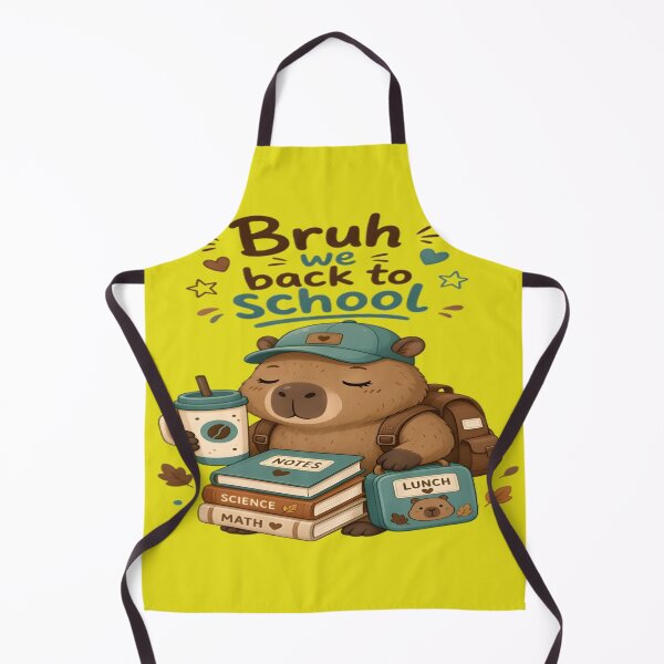 Item preview, Bruh We Back To School Sleepy Capybara Books Art designed and sold by DailySparks.