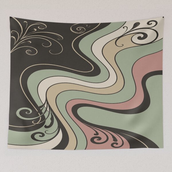 Item preview, Soft Boho Sage and Blush Abstract designed and sold by wiwiart.