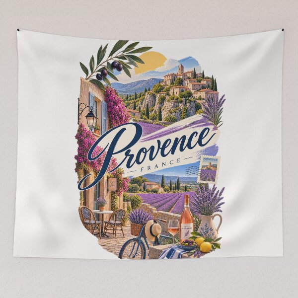 Item preview, Provence France Lavender Fields and Hilltop Village designed and sold by Places On Earth.
